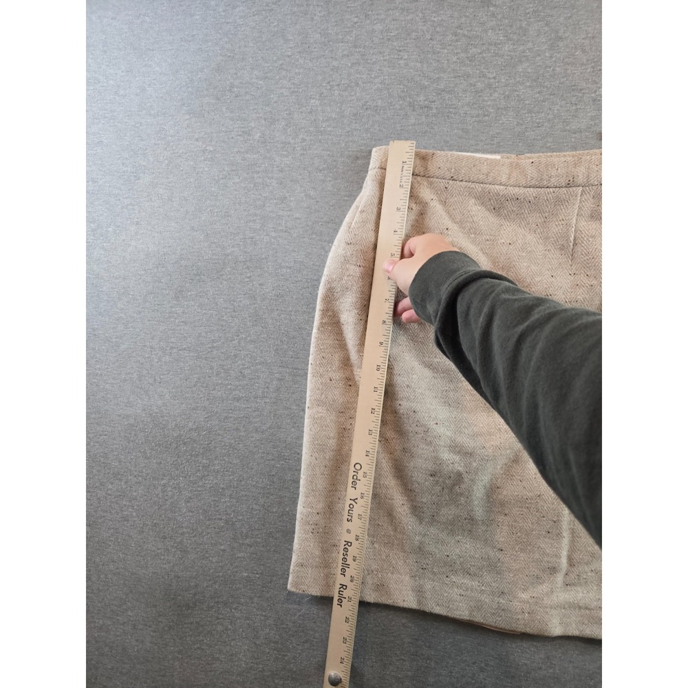 Vtg Escada by Margaretha Ley‎ Mini Skirt Womens 34/4 Beige Pencil Wool Cashmere - Picture 10 of 12